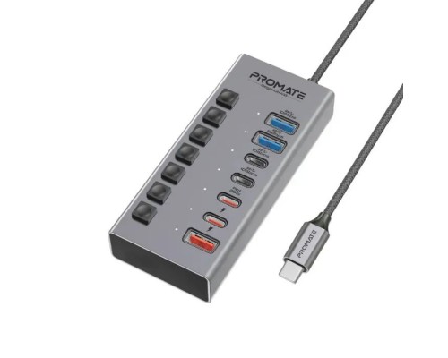 Концентратор Promate USB Hub 7 ports gegahub-10g (gegahub-10g)