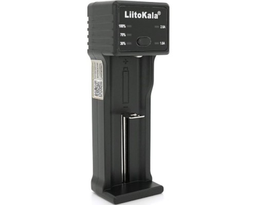 Зарядний пристрій для акумуляторів Liitokala 1 Slot, LED disp, USB, Li-ion/3.7V/3.8V, Li-Fe/3.2V, Ni-MH/1.2V (Lii-100C)
