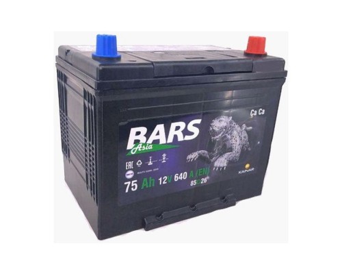 Акумулятор автомобільний Bars 75Ah ASIA Ев (-/+) (640EN)