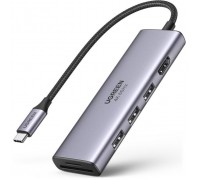Концентратор Ugreen USB3.1 Type-C to HDMI 4K60Hz/USB 3.0х2/SD/TF/PD 100W 5-in-1 CM511 (60383)