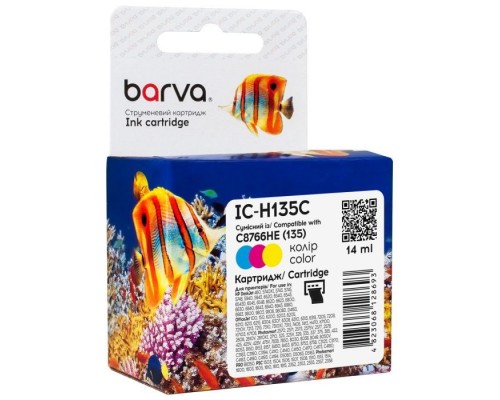 Картридж Barva HP 135 (C8766HE) 330c, Color (IC-H135C)