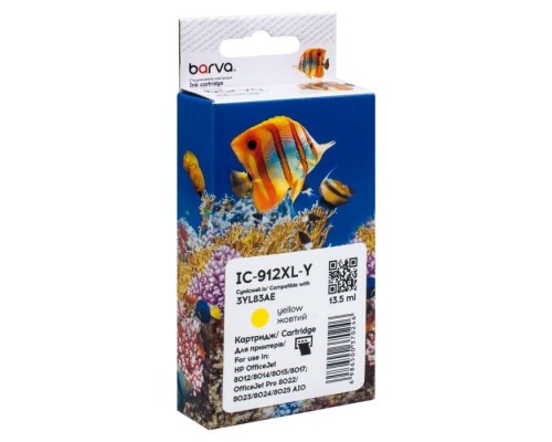 Картридж Barva HP 912XL (3YL79AE/3YL83AE) 900 c, Yellow (IC-912XL-Y)