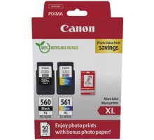 Картридж Canon PG-560/CL-561 XL BK+Color + Photo Paper, Value Pack (3712C008)