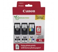 Картридж Canon PG-560/CL-561 XL 2xBK+Color, + Photo Paper, Value Pack (3712C012)