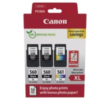 Картридж Canon PG-560/CL-561 XL 2xBK+Color, + Photo Paper, Value Pack (3712C012)