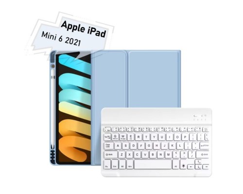 Чохол до планшета BeCover with keyboard Apple iPad Mini 6 2021 Light Blue (712989)