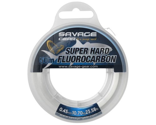 Флюорокарбон Savage Gear Super Hard 50m 0.45mm 10.70kg Clear (1854.18.70)