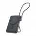 Батарея універсальна Choetech Magnetic Wireless 10000mAh 20W, PD, Qi-15W, USB-C In/Out, build-in cabel, Black (B735-CCBK)