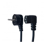 Кабель живлення C13 1.8m 90° corner black Armorstandart (ARM73124)