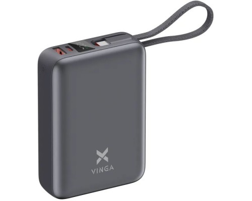 Батарея універсальна Vinga 20000 mAh 45W Display Cable (VPBB2045C)