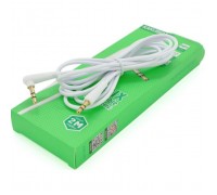 Кабель мультимедійний 3.5mm M to 3.5mm M 2.0m white iKAKU (YT-AUXGJ(M)/(M)-KSC-522-W)