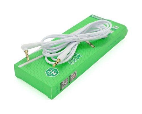 Кабель мультимедійний 3.5mm M to 3.5mm M 2.0m white iKAKU (YT-AUXGJ(M)/(M)-KSC-522-W)
