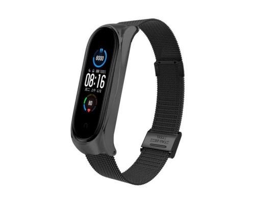 Ремінець до фітнес браслета BeCover Metal для Xiaomi Mi Smart Band 8 Black (709357)