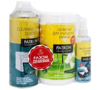 Універсальний чистячий набір Patron Spray f/tech100ml F3-009 +wipesF3-027 +sp.dusterF3-020 (CS-PN-BUNDL-3)