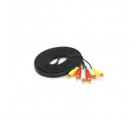 Кабель мультимедійний 3xRCA M to 3xRCA M 5.0m black Voltronic (YT-3хRCA(M)/3хRCA(M)-5.0G)