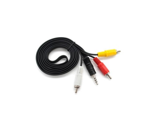 Кабель мультимедійний 3.5mm M to 3xRCA M 1.5m black Voltronic (YT-3.5(M)/3хRCA(M)-1.5Cu)