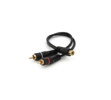 Кабель мультимедійний 1xRCA F to 2xRCA M 0.2m black Voltronic (YT-RCA(F)/2хRCA(M)-0,2CuB)