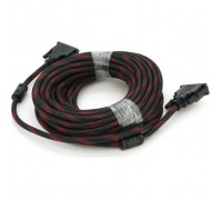 Кабель мультимедійний DVI M to DVI M 10.0m 24+1pin black/red Merlion (YT-DVI(M)/(M)NY/RD-10m)