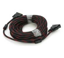 Кабель мультимедійний DVI M to DVI M 10.0m 24+1pin black/red Merlion (YT-DVI(M)/(M)NY/RD-10m)