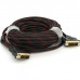 Кабель мультимедійний DVI M to DVI M 10.0m 24+1pin black/red Merlion (YT-DVI(M)/(M)NY/RD-10m)