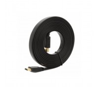 Кабель мультимедійний HDMI M to HDMI M 5.0m V1.4 black Merlion (YT-HDMI(M)/(M)SLIM-5.0m/01072)
