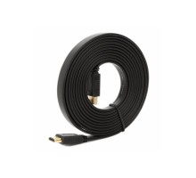 Кабель мультимедійний HDMI M to HDMI M 5.0m V1.4 black Merlion (YT-HDMI(M)/(M)SLIM-5.0m/01072)