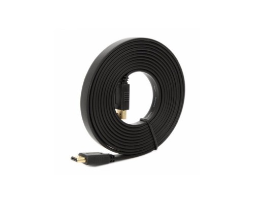 Кабель мультимедійний HDMI M to HDMI M 5.0m V1.4 black Merlion (YT-HDMI(M)/(M)SLIM-5.0m/01072)