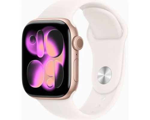 Смарт-годинник Apple Watch Series 11 GPS 42mm Rose Gold Aluminium Case with Light Blush Sport Band - M/L (MEU44RK/A)
