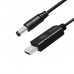 Кабель живлення USB to DC 5.5x2.5mm 9V 1.0m black ColorWay (CW-CBUD066-BK)