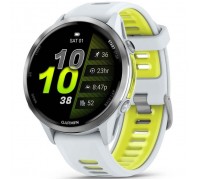 Смарт-годинник Garmin Forerunner 970, Whitestone/Amp Yellow, GPS (010-02969-11)