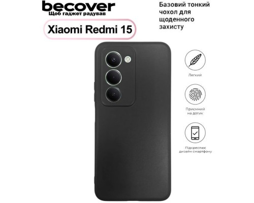 Чохол до мобільного телефона BeCover Silicone Xiaomi Redmi 15 Black (713782)