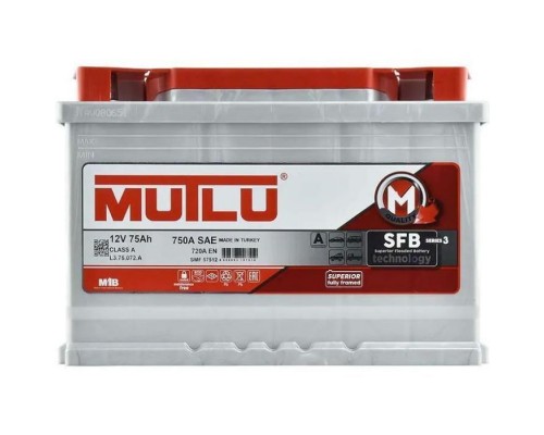 Акумулятор автомобільний MUTLU 6СТ-75 (0) SFB L3.75.072.A