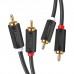 Кабель мультимедійний 2xRCA M to 2xRCA M 2.0m AV104 black Ugreen (10518)