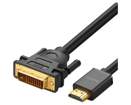 Кабель мультимедійний HDMI M to DVI M 1.0m HD106 black Ugreen (30116)