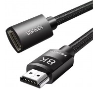 Кабель мультимедійний HDMI M to HDMI F 0.5m 8K HD151 black Ugreen (40400)