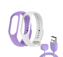 Ремінець до фітнес браслета Armorstandart комплект 3шт Xiaomi Mi Band 7/6/5 New Style Lavender (ARM77039)