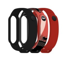 Ремінець до фітнес браслета Armorstandart комплект 3шт Xiaomi Mi Band 7/6/5 Bat siluet (ARM77057)