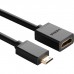 Перехідник Mini HDMI M to HDMI F 0.22m black Ugreen (20137)