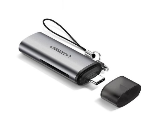 Зчитувач флеш-карт Ugreen USB Type-C 3.1 to TF/SD CM184 Gray (50704)