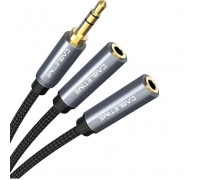 Кабель мультимедійний 3.5mm M to 2x3.5mm F 0.2m Cabletime (CA915248)