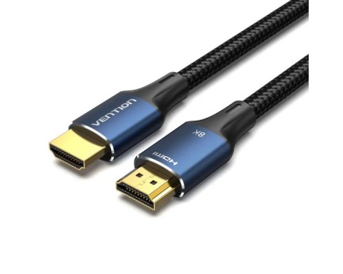 Кабель мультимедійний HDMI M to HDMI M 1.0m 8K60Hz cotton braided blue Vention (ALGLF)