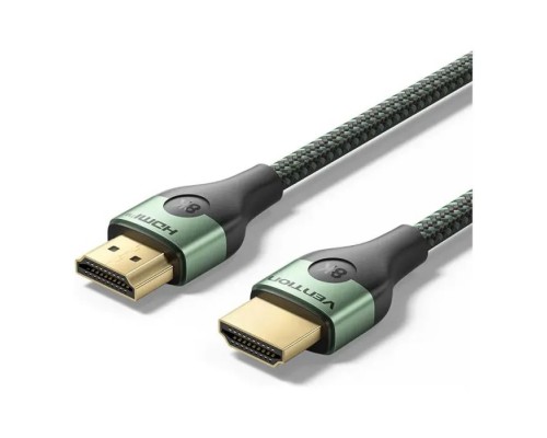 Кабель мультимедійний HDMI M to HDMI M 1.0m 8K60Hz ultra thin cotton braided green Vention (ALOGF)