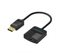 Перехідник DisplayPort M to HDMI F 0.15m black Vention (HBGBB)