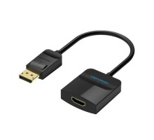 Перехідник DisplayPort M to HDMI F 0.15m black Vention (HBGBB)