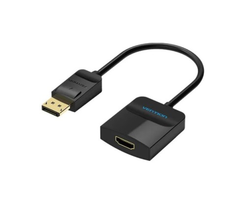 Перехідник DisplayPort M to HDMI F 0.15m black Vention (HBGBB)