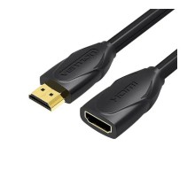 Кабель мультимедійний HDMI M to HDMI F 0.5m 4K60Hz black Vention (VAA-B06-B050)