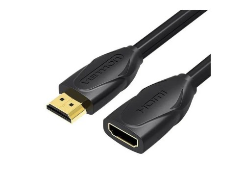 Кабель мультимедійний HDMI M to HDMI F 0.5m 4K60Hz black Vention (VAA-B06-B050)