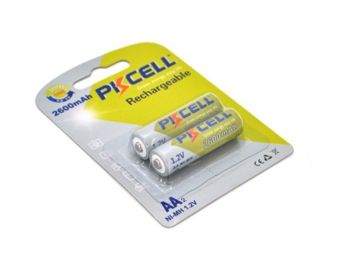 Акумулятор PkCell AA R6 2600mAh 1.2V NiMH Rechargeable Battery, 2шт/бл (PC/AA2600-2B)