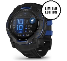 Смарт-годинник Garmin Instinct 3, 50mm, AMOLED, Black with Bolt Blue Accents, GPS смарт-годинник (010-03020-03)