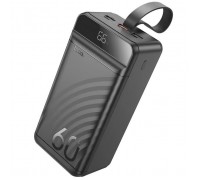 Батарея універсальна HOCO 60000mAh Element PD/20W, QC/22.5W, LED Lamp, Black (J123C / 714736)